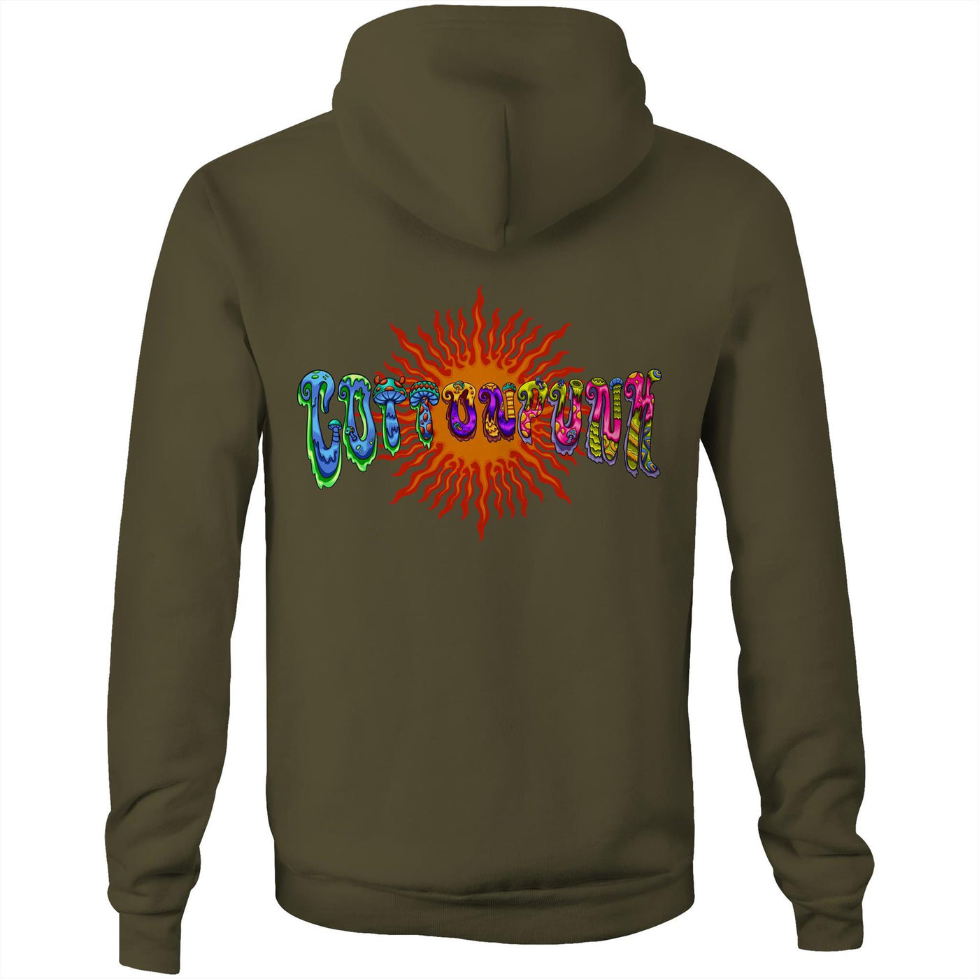 MAGIC SHROOMS - Mens Pocket Hoodie - BACK PRINT