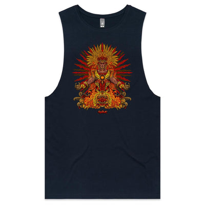 BURNING SUN GOD - Mens Sleeveless T-Shirt - FRONT PRINT