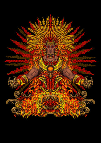 BURNING SUN GOD WALL ART