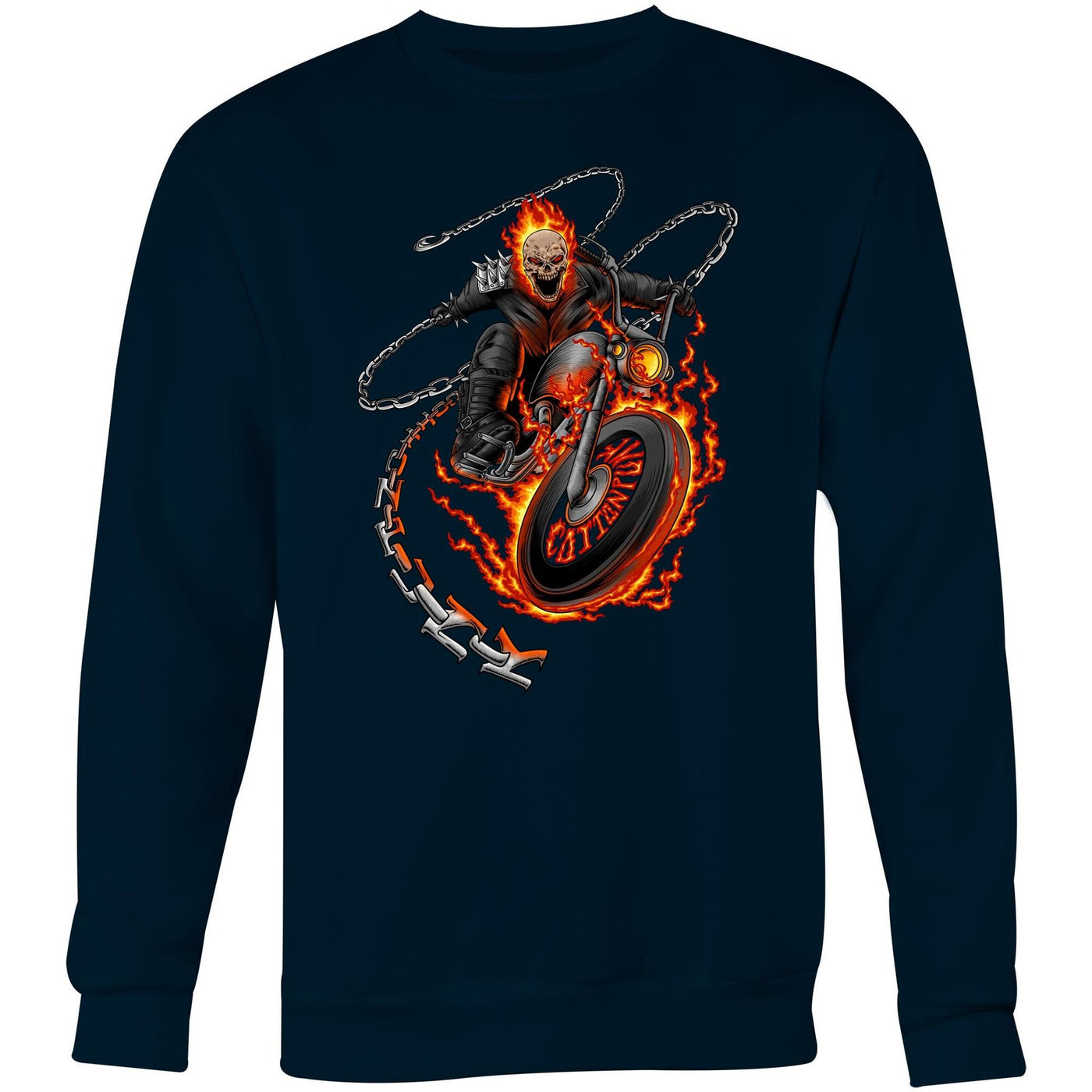 DEATH RIDER - Mens Sweatshirt - FRONT PRINT