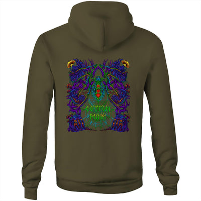 MAGIC BLACK WIDOW - Mens Pocket Hoodie - BACK PRINT