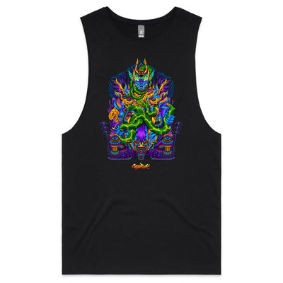 TWISTED SNAKE GOD - Mens Sleeveless T-Shirt - FRONT PRINT