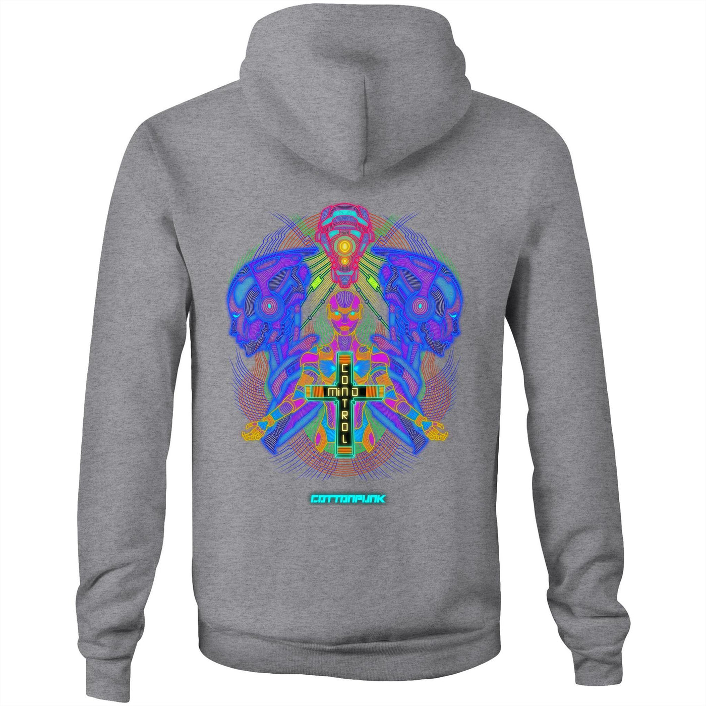 MIND CONTROL - Mens Pocket Hoodie - BACK PRINT