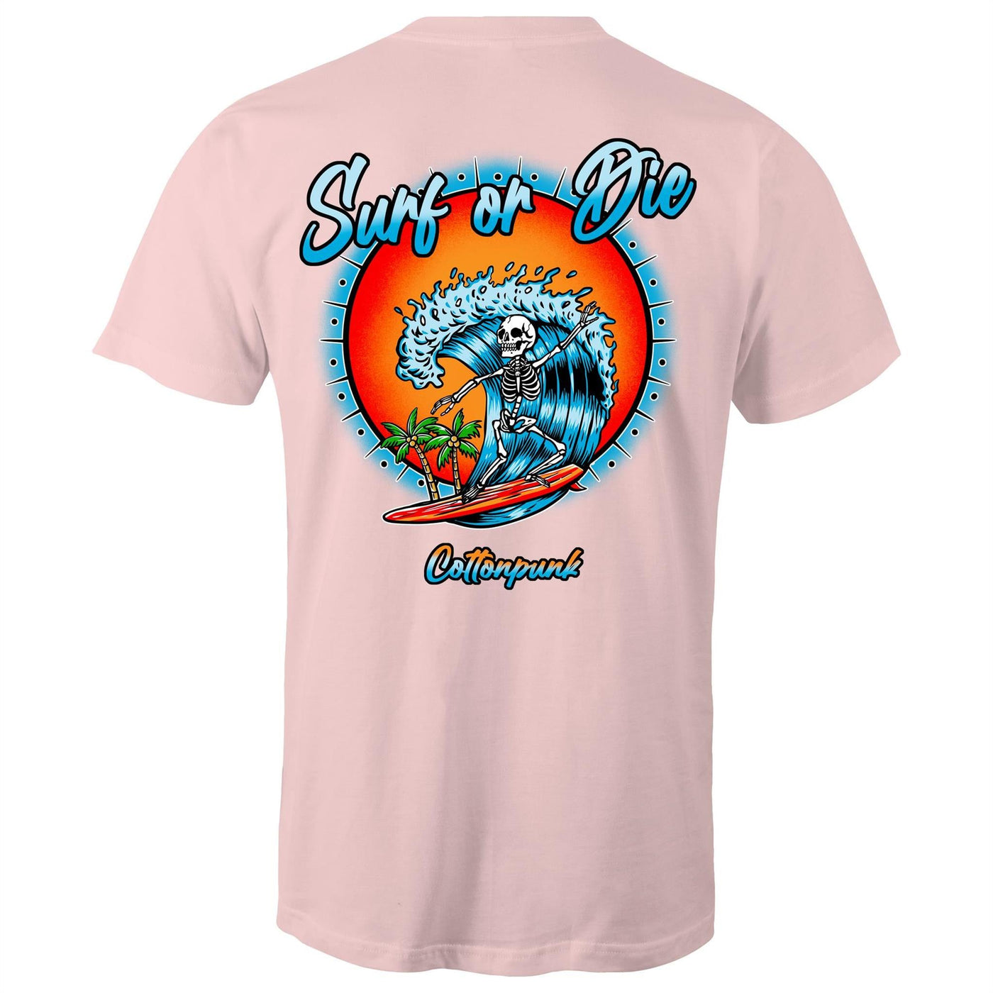 DYING FOR A SURF - Mens T-Shirt - BACK PRINT