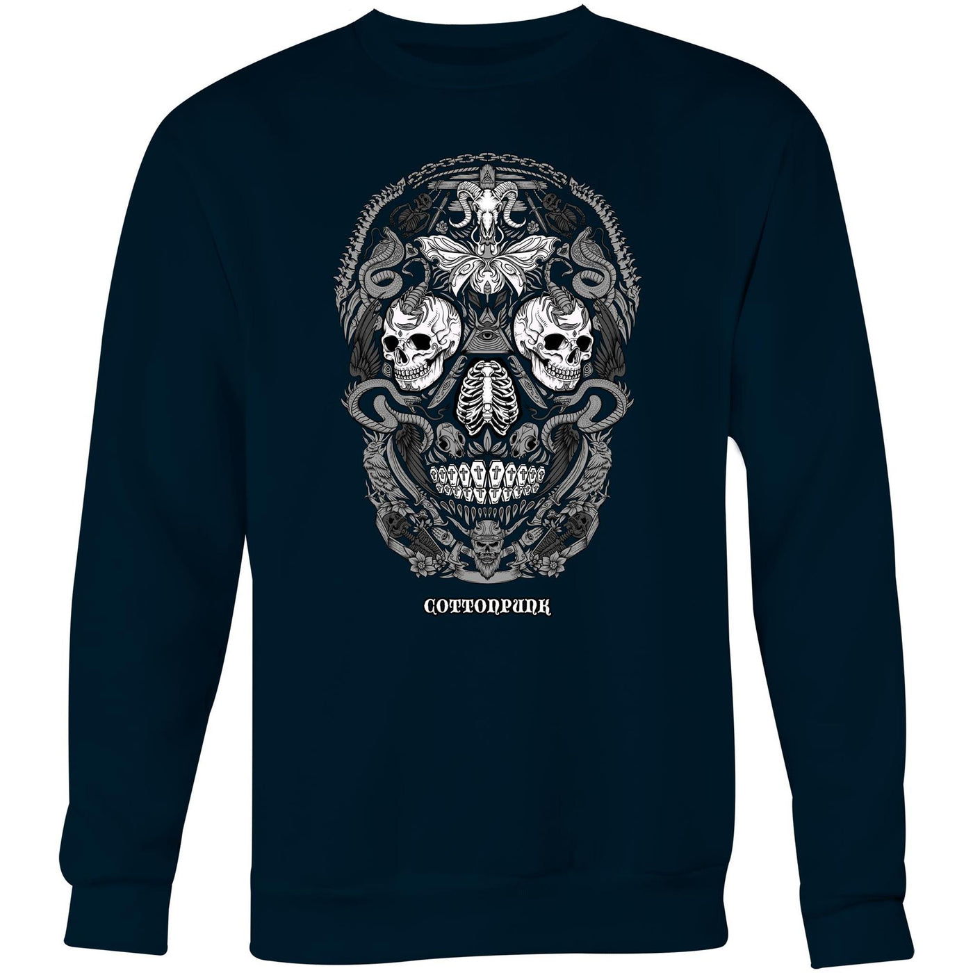 RUST IN PEACE B&W - Mens Sweatshirt - FRONT PRINT