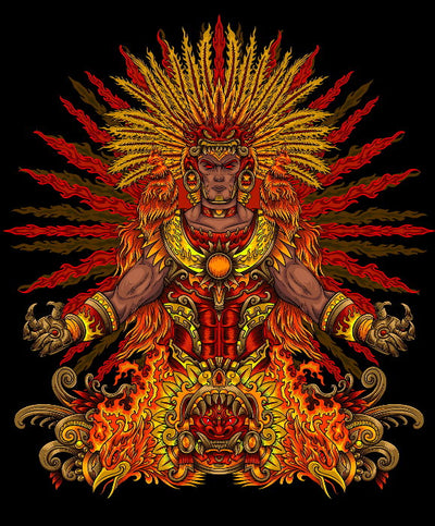 BURNING SUN GOD WALL ART