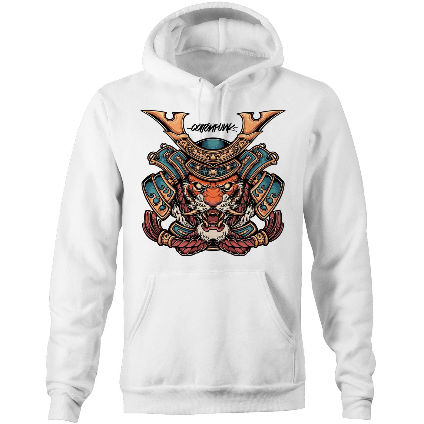 SPIRIT TIGER - Mens Pocket Hoodie - FRONT PRINT