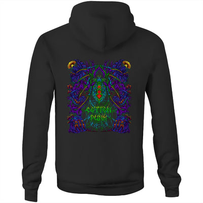 MAGIC BLACK WIDOW - Mens Pocket Hoodie - BACK PRINT