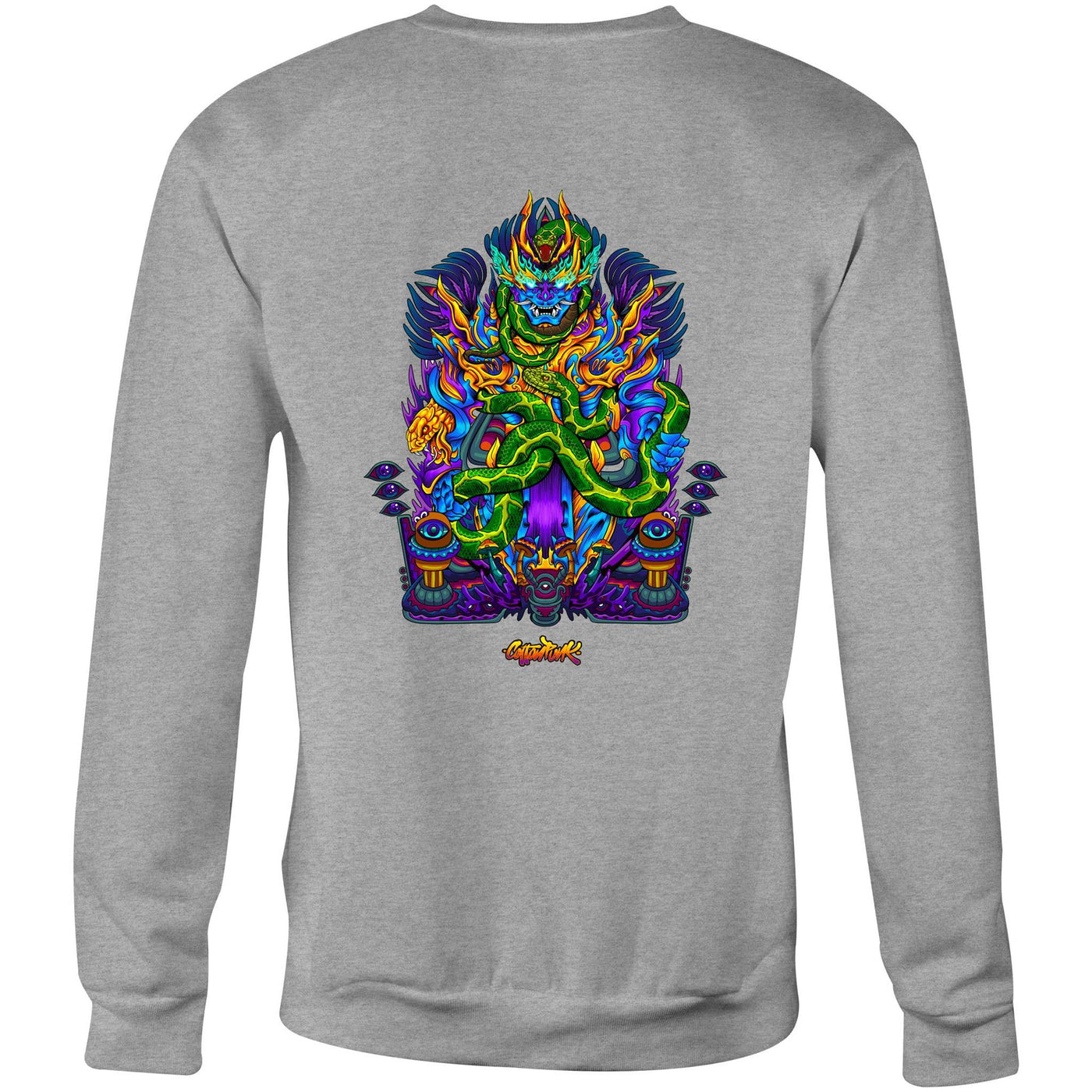 TWISTED SNAKE GOD - Mens Sweatshirt - BACK PRINT