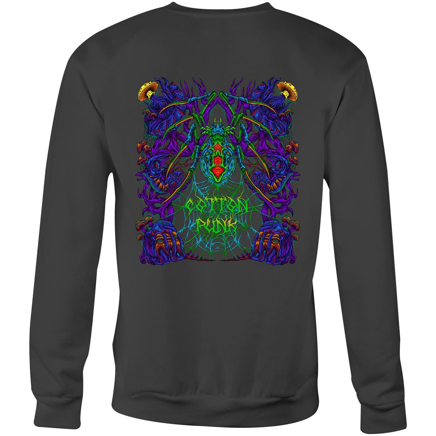 MAGIC BLACK WIDOW - Mens Sweatshirt - BACK PRINT