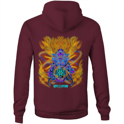 COSMIC ENERGY INFERNO - Mens Pocket Hoodie - BACK PRINT