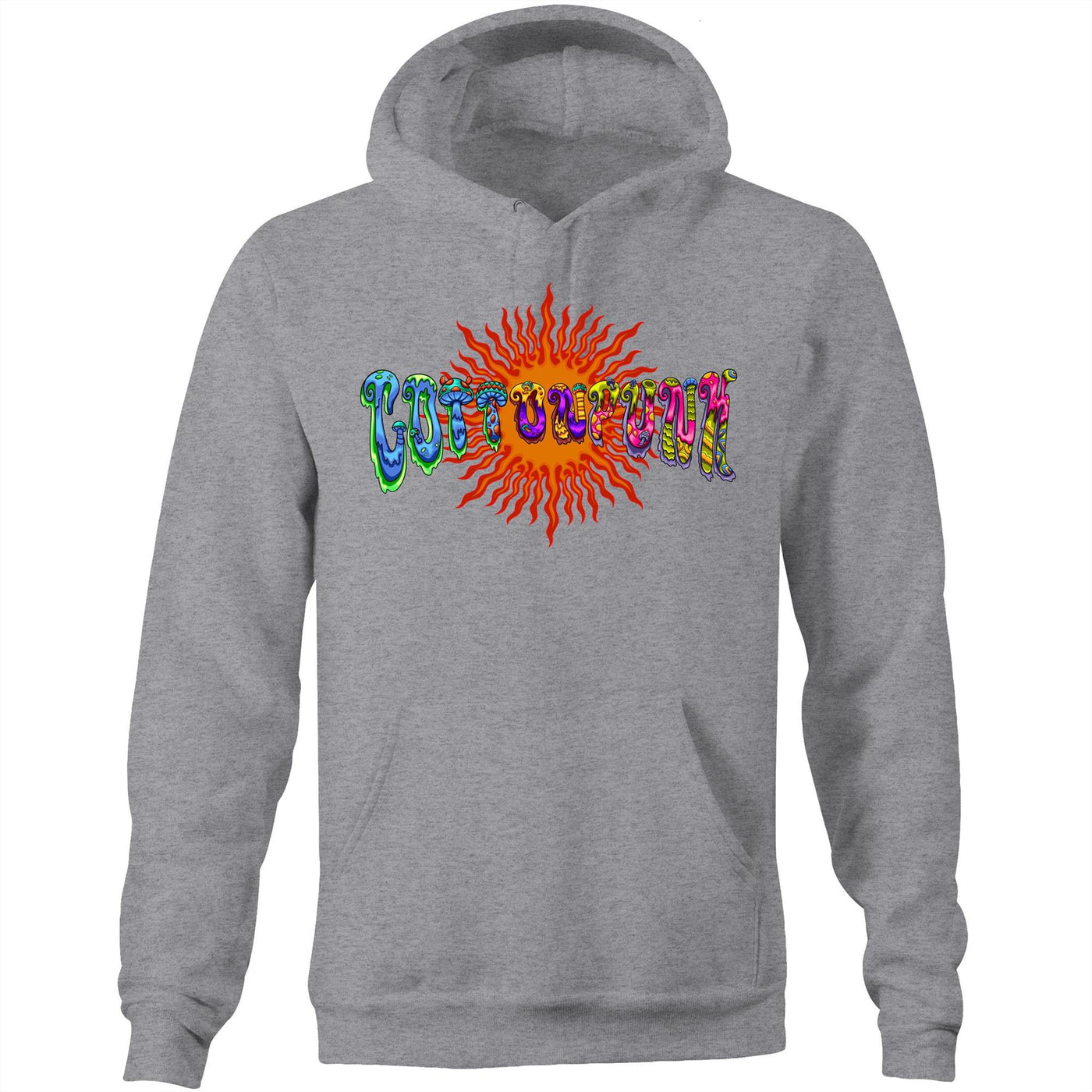 MAGIC SHROOMS - Mens Pocket Hoodie - FRONT PRINT