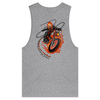 DEATH RIDER - Mens Sleeveless T-Shirt - BACK PRINT