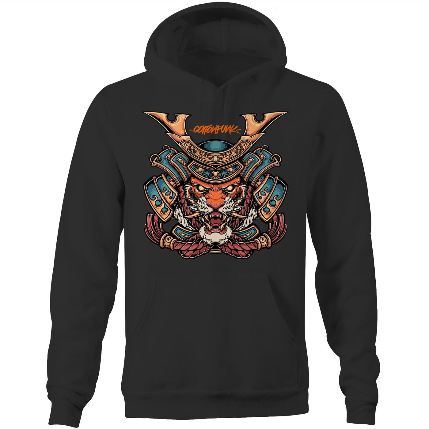 SPIRIT TIGER - Mens Pocket Hoodie - FRONT PRINT