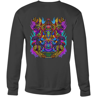 MAGIC SHROOM GOD  - Mens Sweatshirt - BACK PRINT