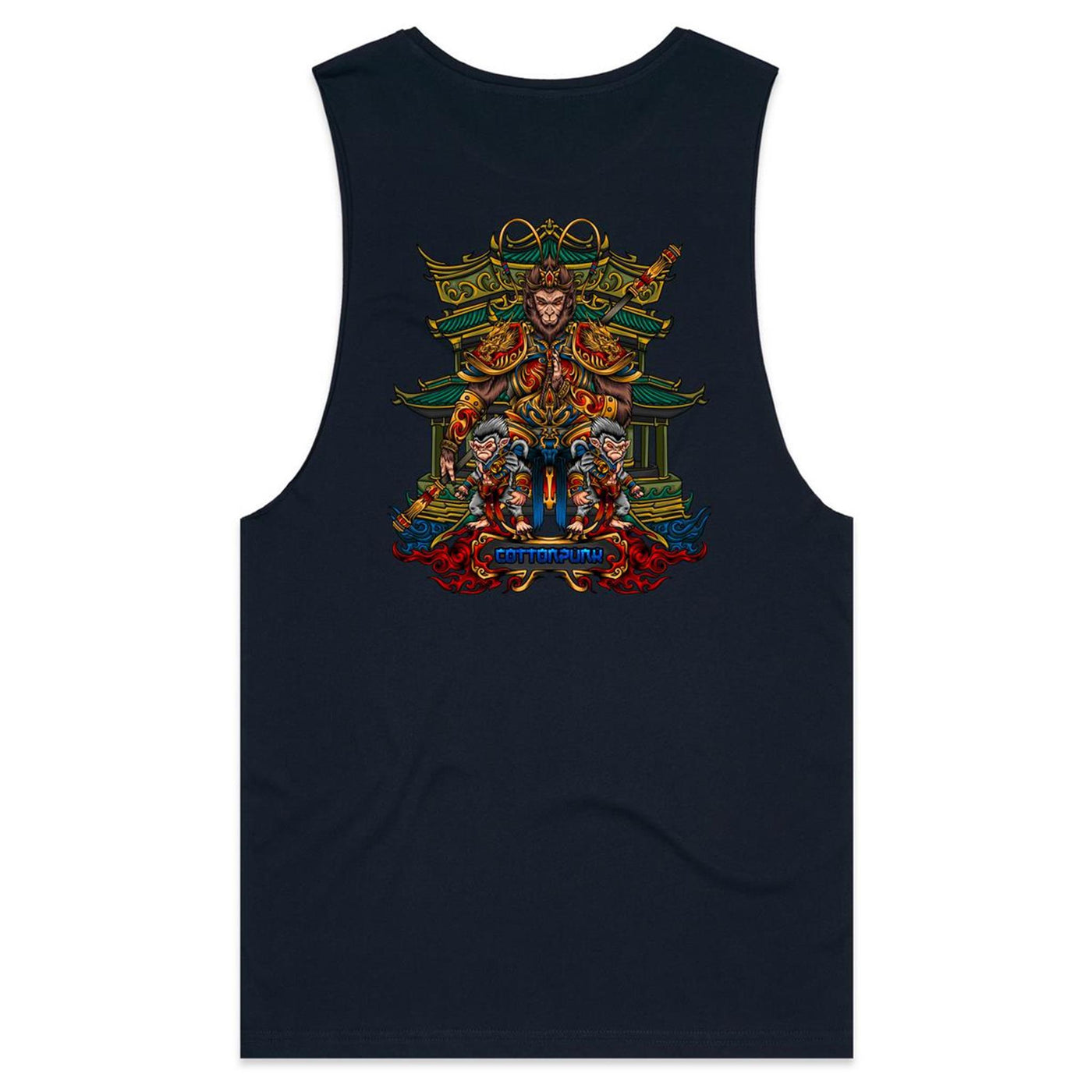 MONKEY KING - Mens Sleeveless T-Shirt - BACK PRINT