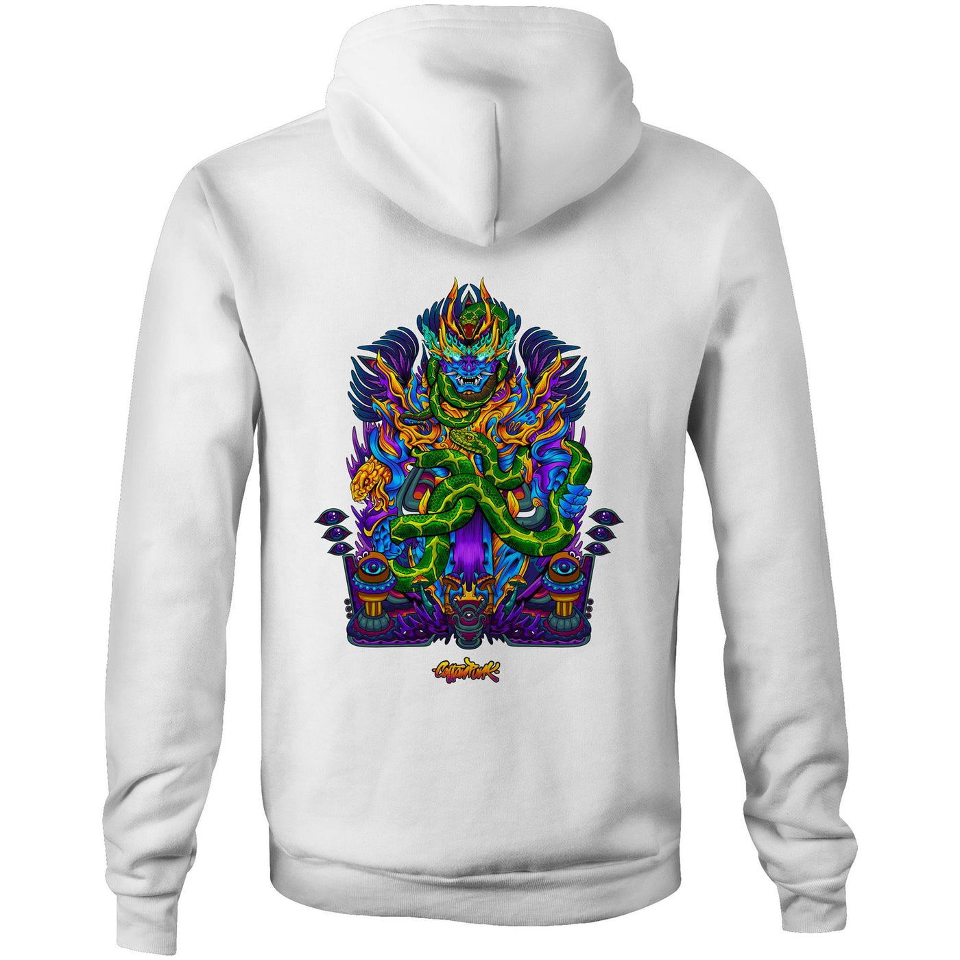 TWISTED SNAKE GOD - Mens Pocket Hoodie - BACK PRINT