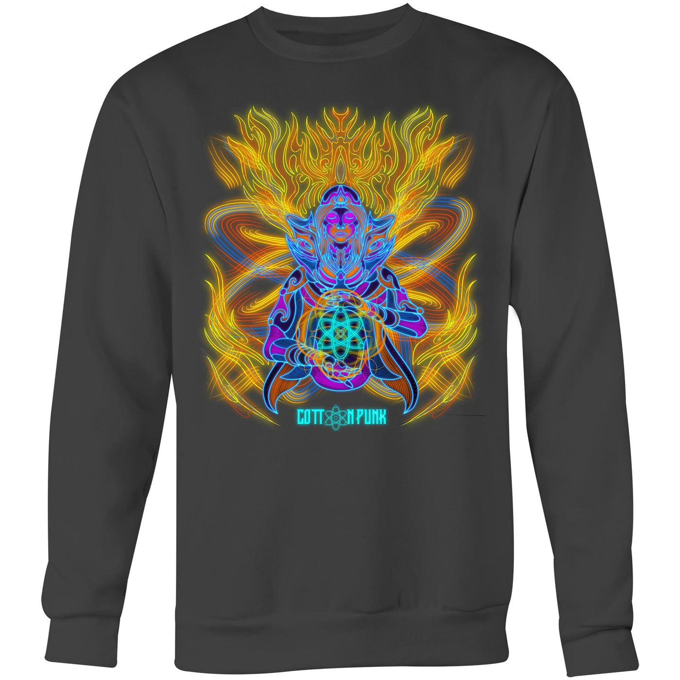 COSMIC ENERGY INFERNO - Mens Sweatshirt - FRONT PRINT