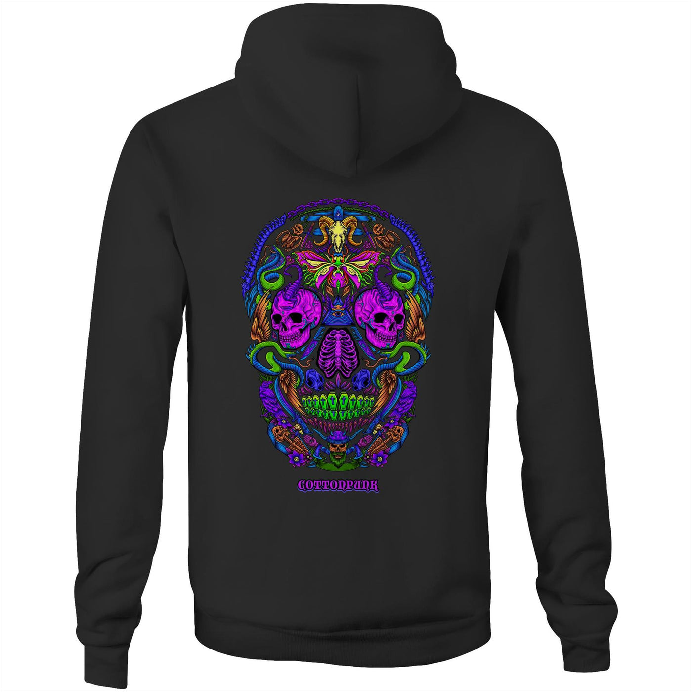 RUST IN PEACE PSYCHO - Mens Pocket Hoodie - BACK PRINT