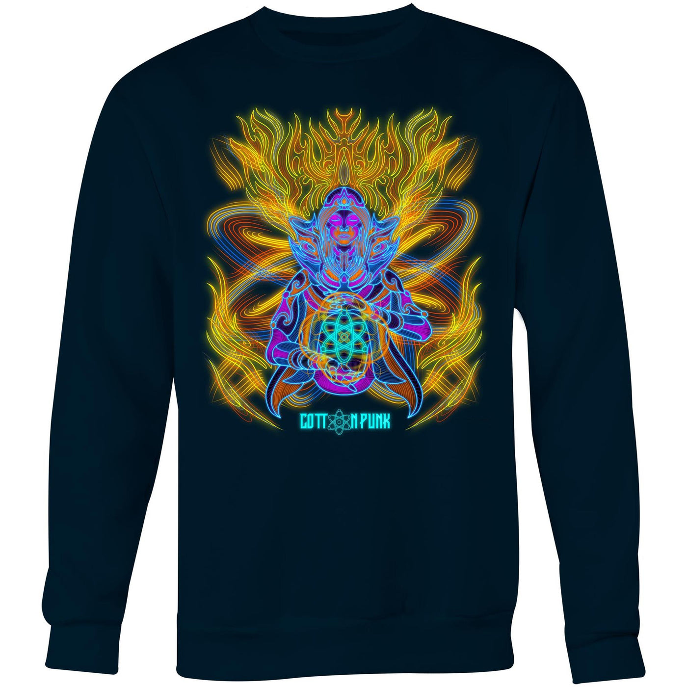 COSMIC ENERGY INFERNO - Mens Sweatshirt - FRONT PRINT