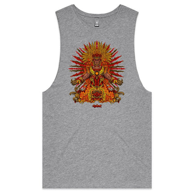 BURNING SUN GOD - Mens Sleeveless T-Shirt - FRONT PRINT