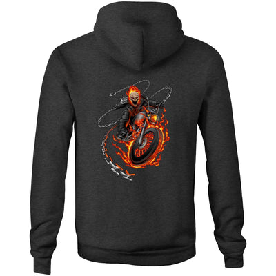 DEATH RIDER - Mens Pocket Hoodie - BACK PRINT