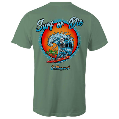 DYING FOR A SURF - Mens T-Shirt - BACK PRINT