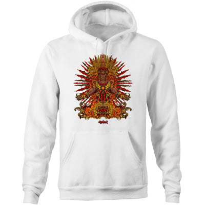 BURNING SUN GOD - Mens Pocket Hoodie - FRONT PRINT