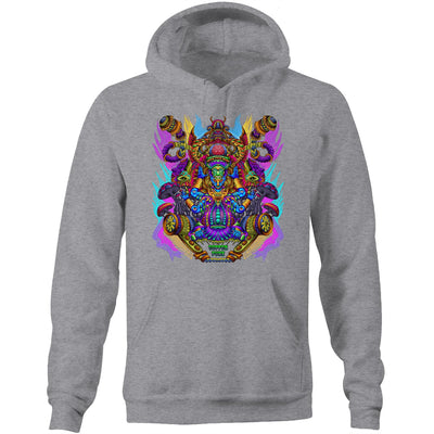 MAGIC SHROOM GOD - Mens Pocket Hoodie - FRONT PRINT