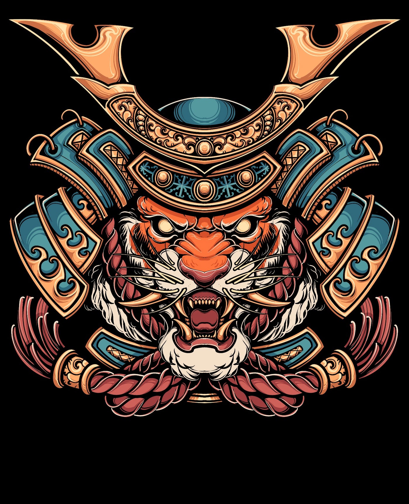 JAPANESE SPIRIT ANIMAL : TIGER WALL ART